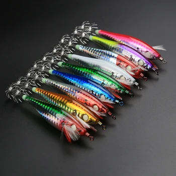 Cheery Luminous ABS Octopus Fishing Wobbler Colorful Artificial Glow Shrimp Squid Jigs for Ocean Boat Fishing – Metal Jig – view 4