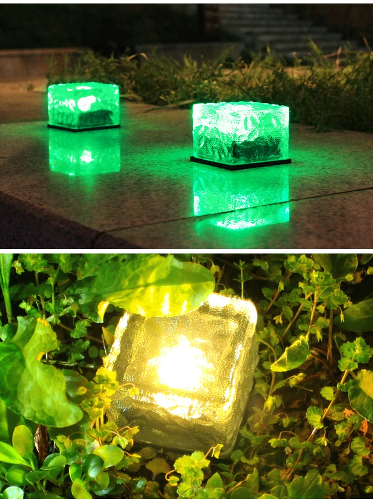 Description Picture 6 of itemSolar Brick Ice Cube Light LED Waterproof Solar Sunlight Patio Walkway Pathway Step Garden Decor Lighting