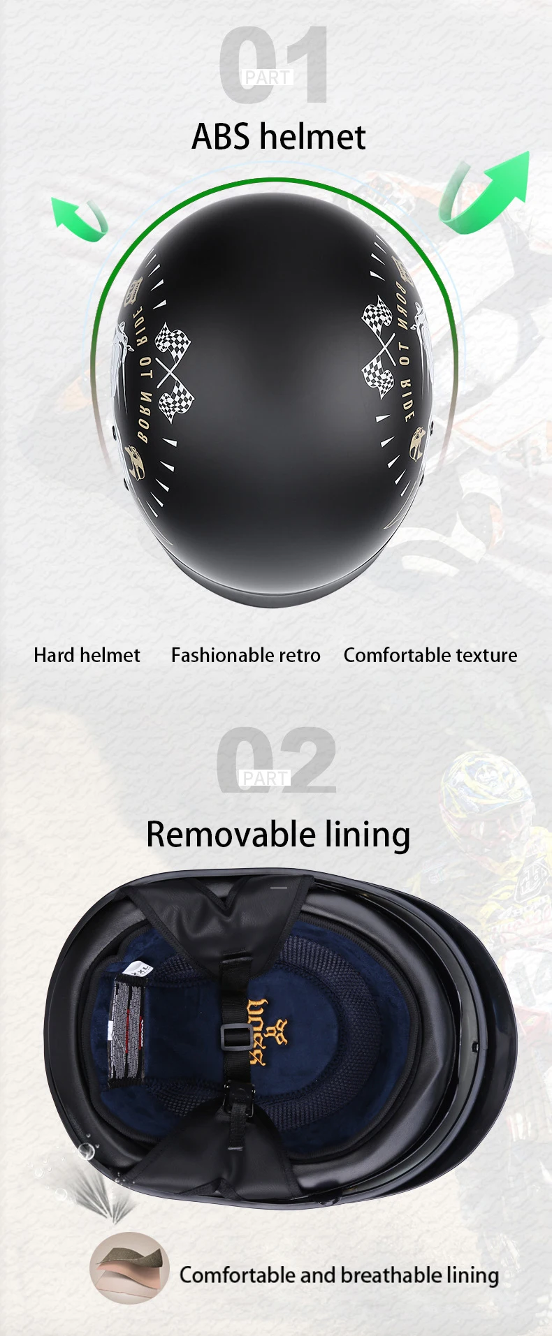 Motorcycle Helmets Citycoco Electric Scooter Safety Helmet Full Face