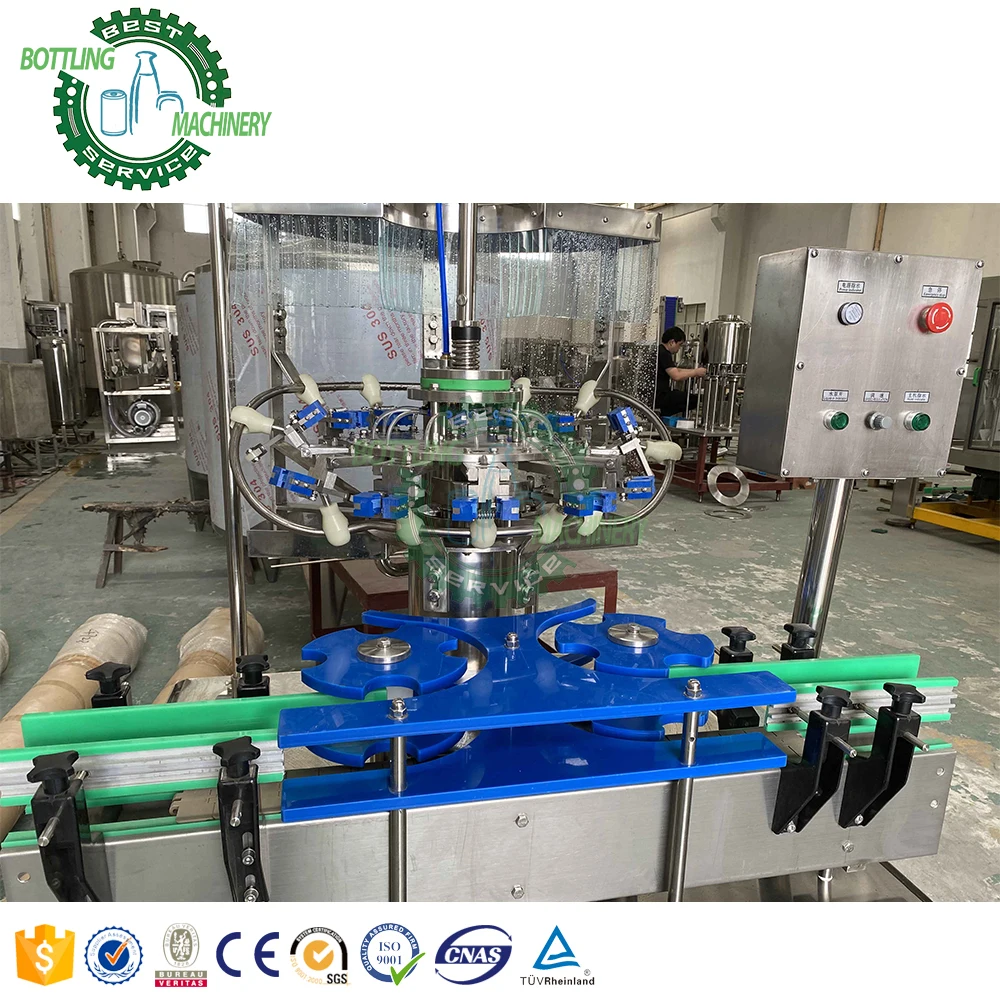 Linear Separate 300ml 450ml Glass Bottle Gas Juice Beverage Soft Drinks Beer Washing Sealing Carbonated Drink Filling Machine