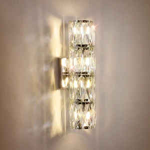 Modern Crystal Wall Sconces Light Fixtures Luxury Indoor Wall Lamp Elegant Vanity Wall Lighting Mount for Living Room Bedroom