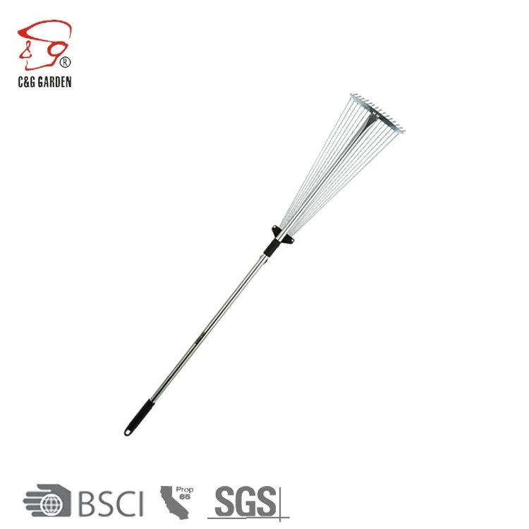 15 Tine Different Types of Rakes Steel Spring Tines Telescopic Rake RK15-202