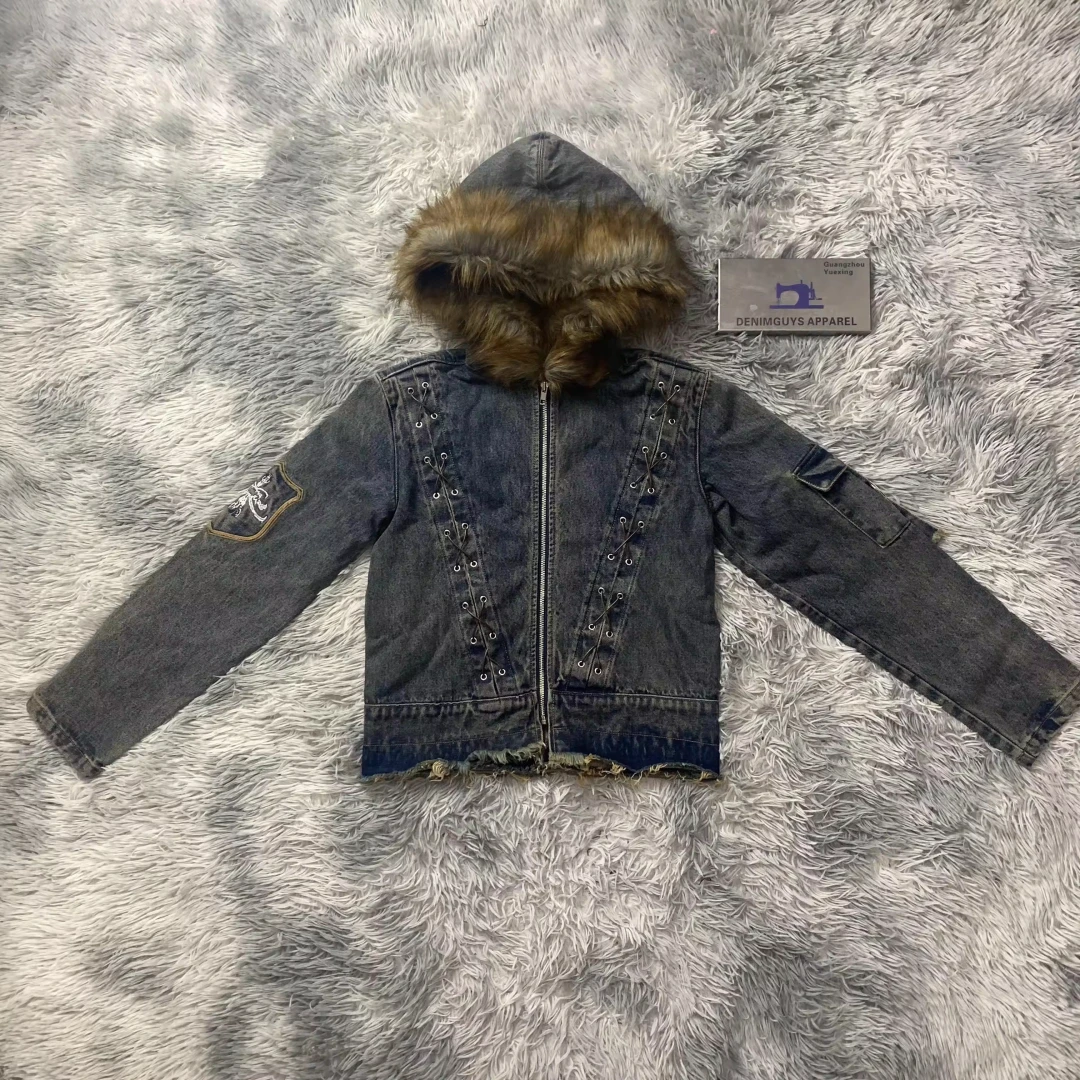 DENIMGUYS Men's Denim Jacket - Hip Hop Style & Vintage Y2K
