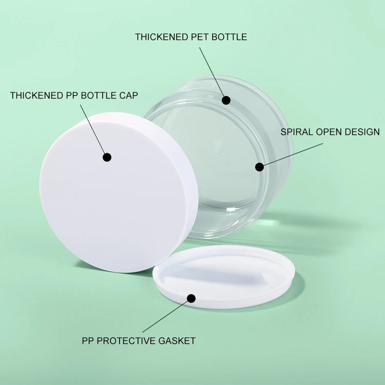 Hot Selling Pet Plastic Cream Bottle Wide Mouth Cream Sub-bottle 30/50ml Cosmetic Packaging Jar