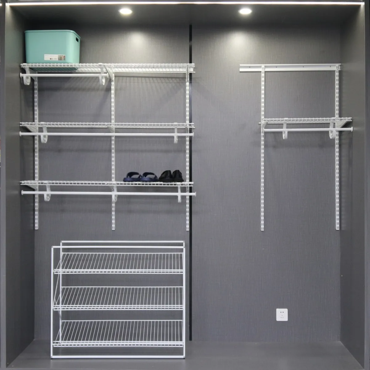 Home Furniture Closet Wire Shelving Storage System Bedroom Closet