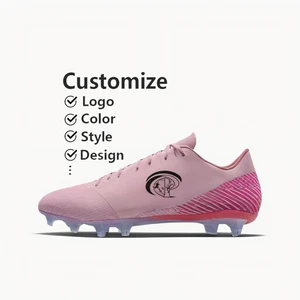 Factory Custom Oem High Quality Outdoor Professional Ankle Leather Training Futsal Soccer Cleats