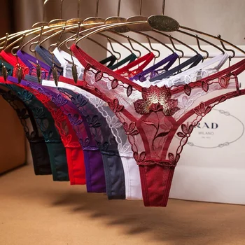 Transparent Woman Sexy Lace Underwear Low Waist Thongs Wholesale Women Lingeries Panties Fashion Underwear For Women