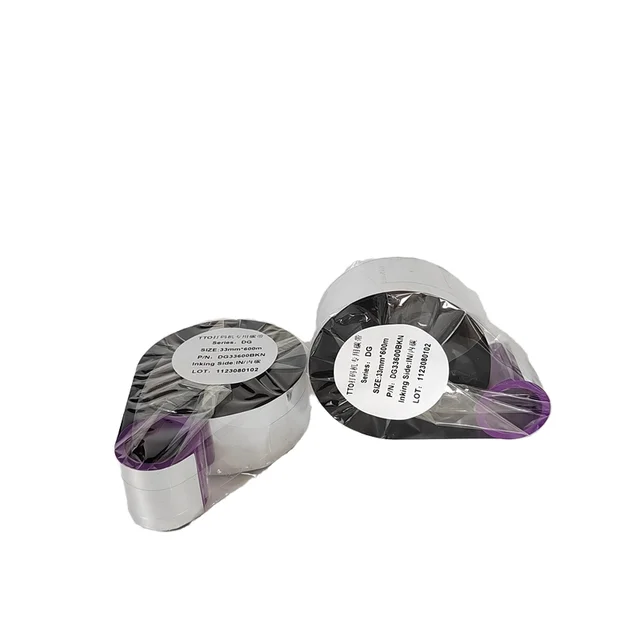 DG 33mm X 600m (IN) MarKen X40/X45/X60/X65 TTO High Temperature PET Mixed Base Heat Transfer Ribbon for Packaging Machines
