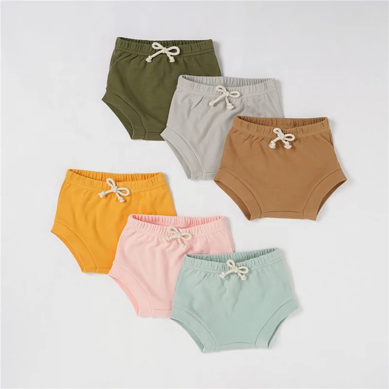 Горячая Распродажа супер мягкие однотонные От 0 до 3 лет Детские футболки с короткими рукавами трусы-подгузники из органического хлопка