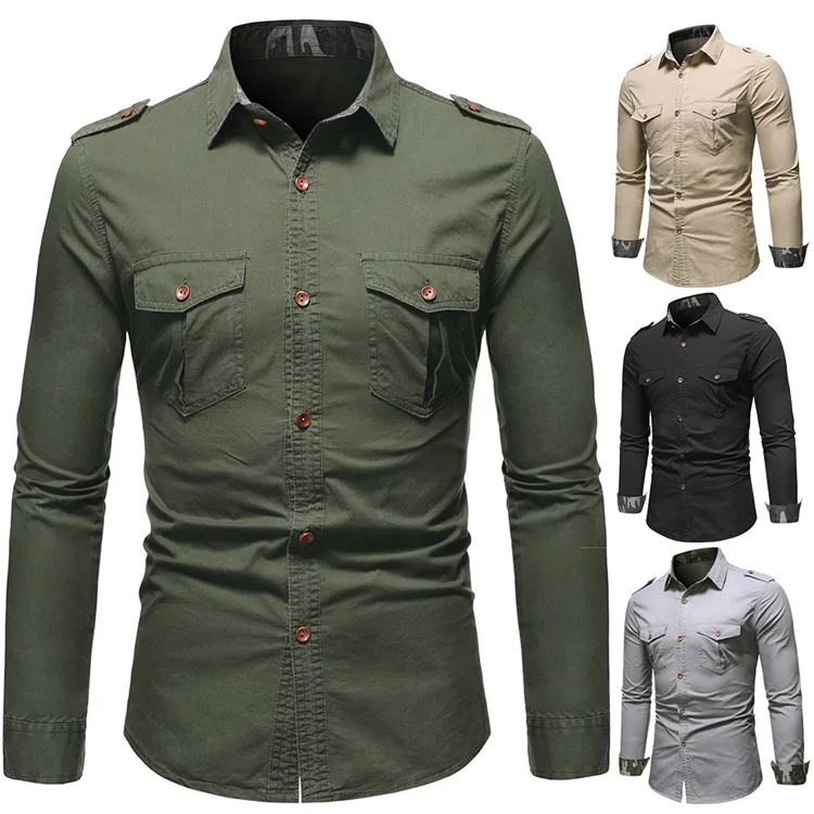 New arrival fashion cotton shirt custom men's shirts for men wholesale long sleeves shirt for men260_voghion.com