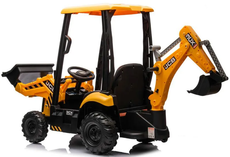 JCB Licensed 12V Ride on Excavators Bulldozer, 2 in 1 Electric Construction Vehicle Kids Electric Car Ride on Toys
