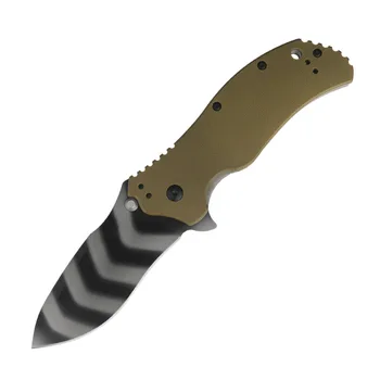 D2 Stainless Steel Portable  Folding Knife High Hardness Outdoor Camping Survival G10 Handle Pocket Knives