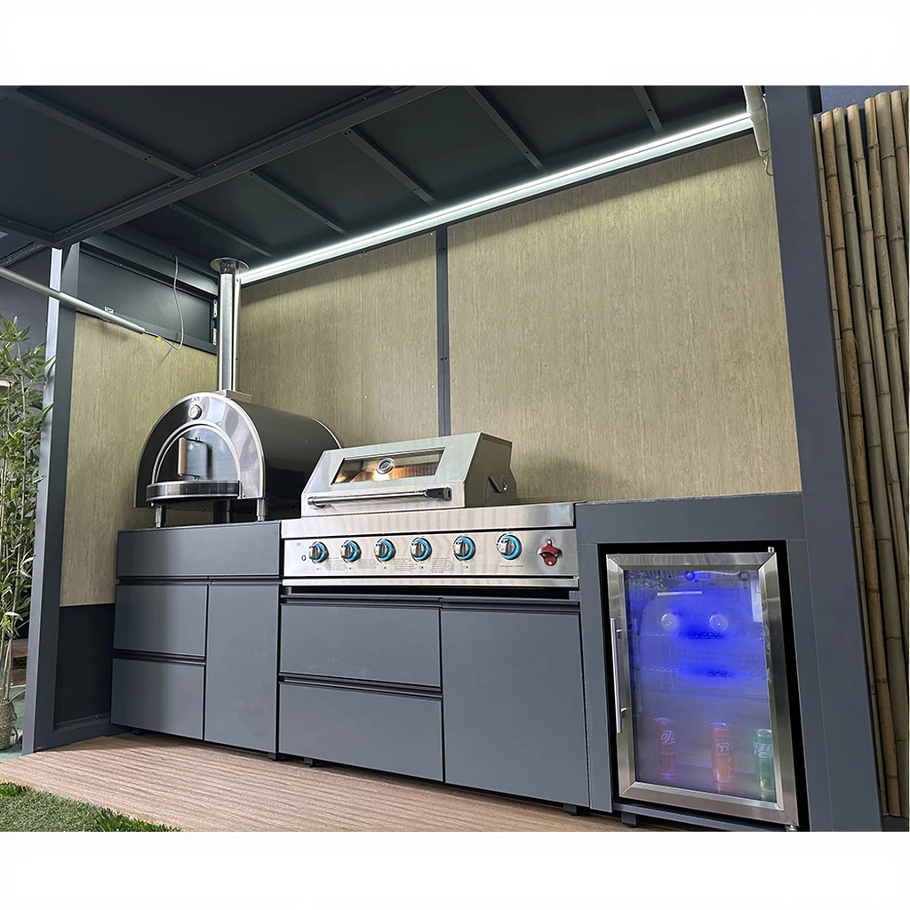 Customized Sizes Garden Bbq Grill Stainless Steel Outside Kitchen Pod ...
