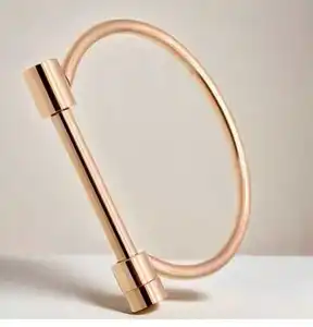 D Shaped Horseshoe Bracelet Stainless Steel Fashionable Bangle