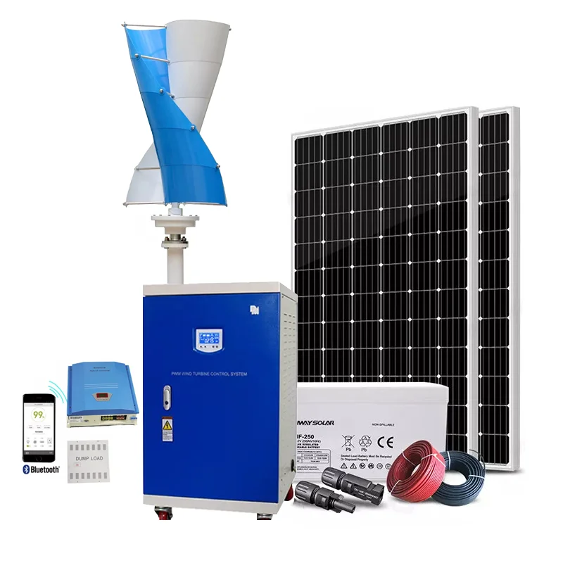 Wind Turbine 220v 5kw 10kw Wind Energy Solar Hybrid Power Generation ...