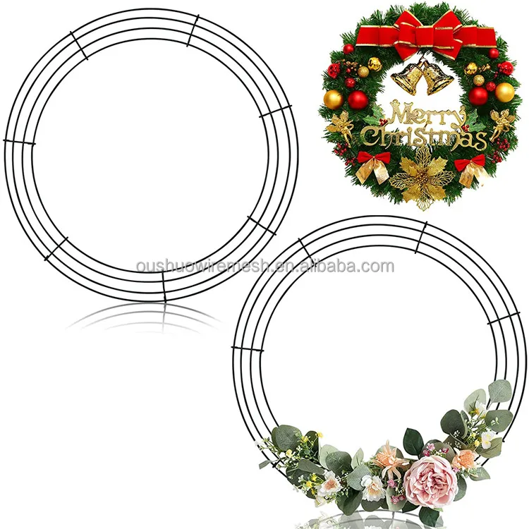 20 Inches Large Size Metal Wire Wreath Frames Christmas Door Hanging Wreath  Making Halloween Wreath Frame
