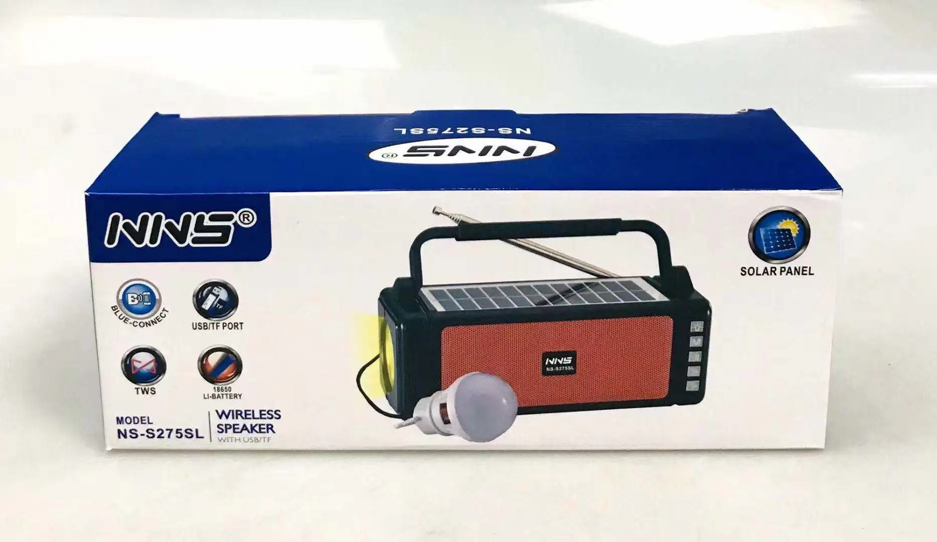 Two Way Retro Portable Radio Smart Speaker Wireless Solar Emergency Radio Solar Light Outdoor Nns Radio