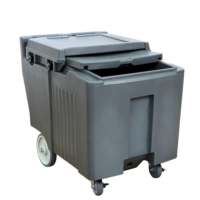 110 Liters Capacity Hotel Restaurant Supplies Plastic Ice Cube Storage Cart Ice Caddy