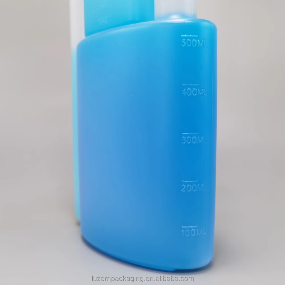 16 Oz 500ml Hdpe Long Neck Additive Liquid Measuring Chemical Dosing Plastic Bottle For Fuel