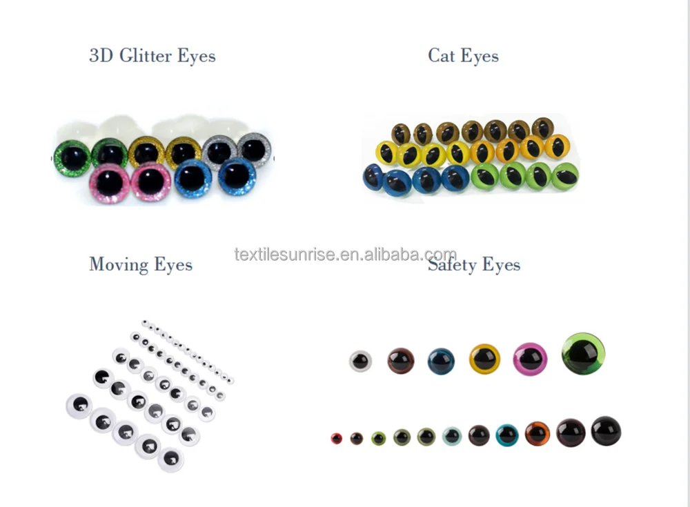 80x 8 MixedColor Arandelas ojos Plástica De Seguridad Para Muñeca Oso De Peluche Juguete Animal
