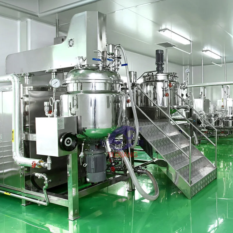 Высококачественная компактная производственная линия для зубной пасты объемом 50 л вакуумный эмульгирующий смеситель машина