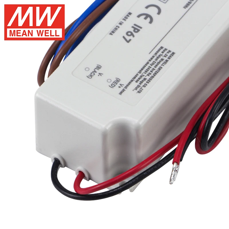 MEAN WELL LPV-60-24 24V 60W Power Supply – Constant Voltage, IP67 Waterproof, 2.5A, UL/CE/CB Certified For LED Lighting