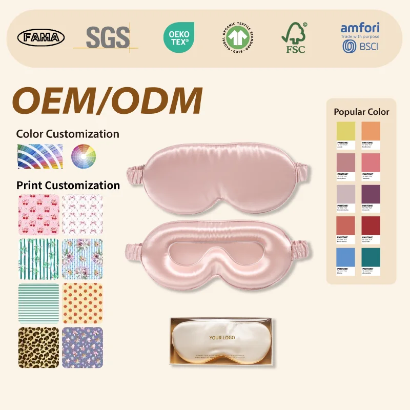LINYE Premium Factory Custom 3D 16 19 22 Momme Luxe Slaapmasker 100% Puer Moerbeizijde 3D Oogmasker voor Slaap_voghion.com