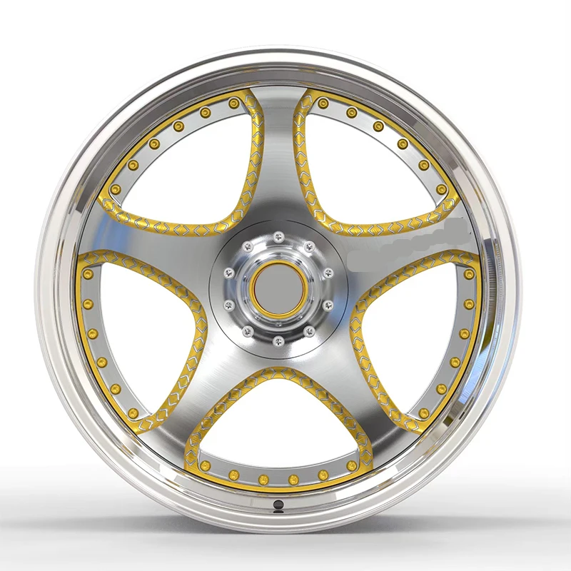 Two Pieces of Personalization Custom 18 19 20 21 22 23 24 Inch Car Wheels T6061 Aluminum Alloy Forged Wheels supplier