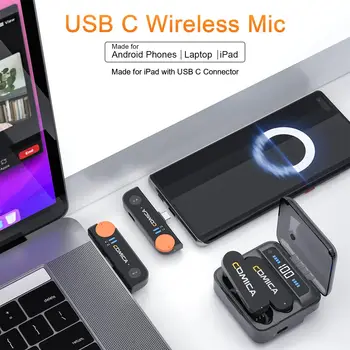 Comica Vimo S UC Wireless Lavalier Microphone for iPad Laptop Video Recording Interview Vlog Live Stream detail image