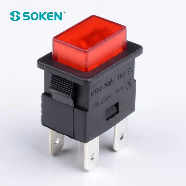 Power Switch Self-locking/reset Push Button Switch 250vac 16(4)a T125/55  PS23-16-C