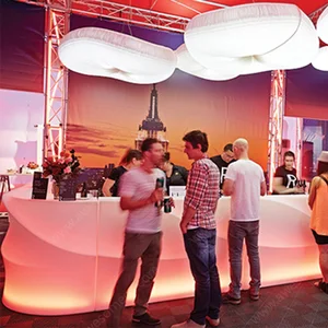 Factory Direct Cheap Reception Desk with LED Lights Luminous bar Counter