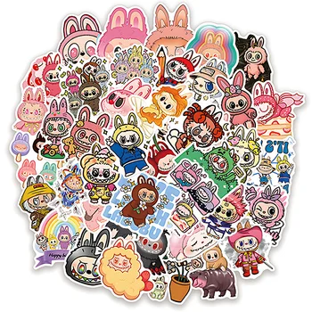 50pcs Labubu Tela Nga Sticker, Bata Nga Cartoon Nga Sticker, Cute Nga Manika Nga Tabletop Sticker.