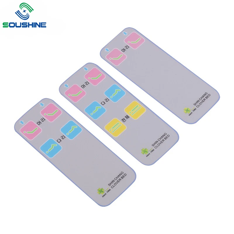 Reverse Printing Velvet Polycarbonate Film Label Control Front Panel Sticker Membrane Graphic Overlay
