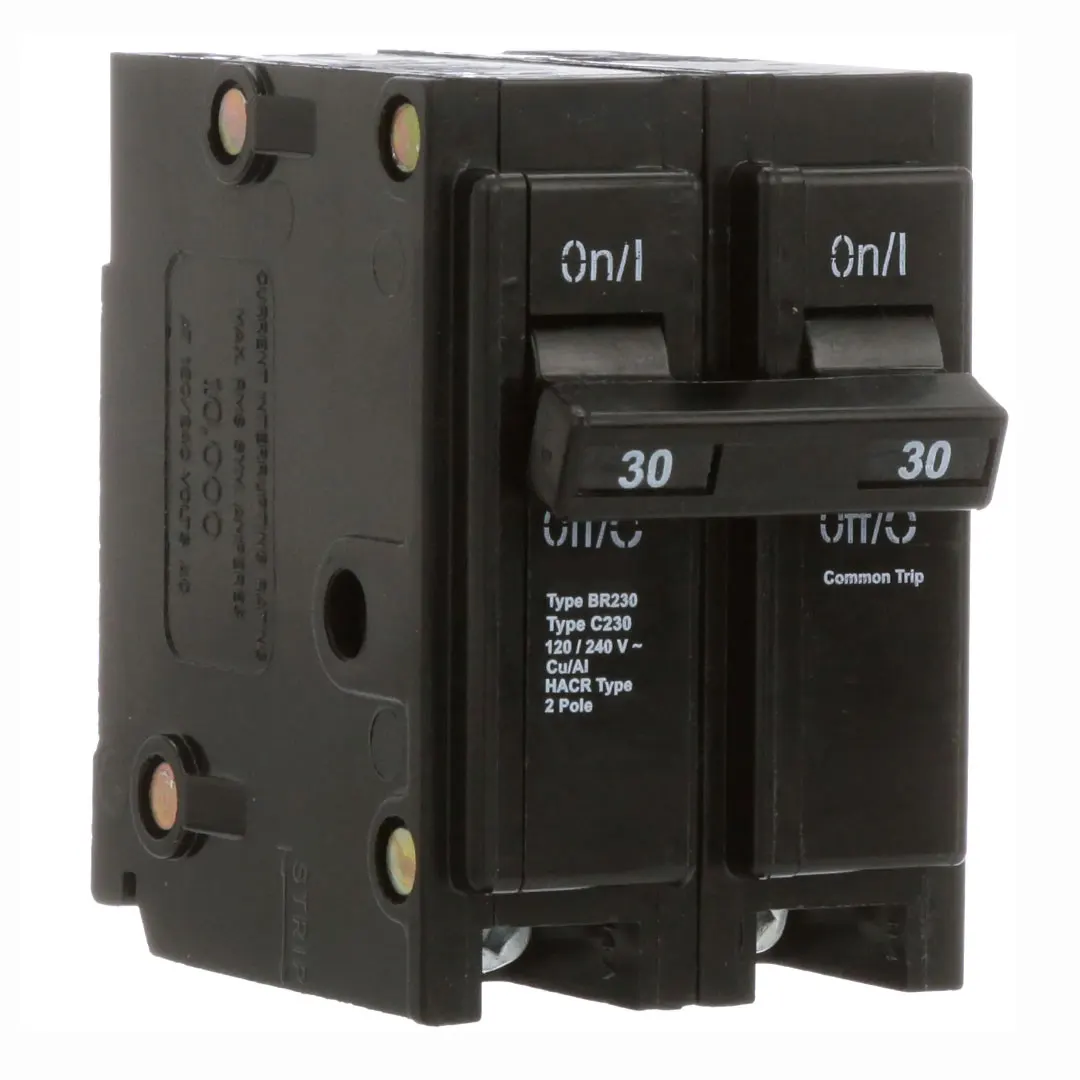 Type BR BR220 BR230 BR240 BR250 BR260 BR270 BR280 BR290 BR2100 BR2125 2 Pole 20 30 50 60 100 Amp Plug on Type BR Circuit Breaker