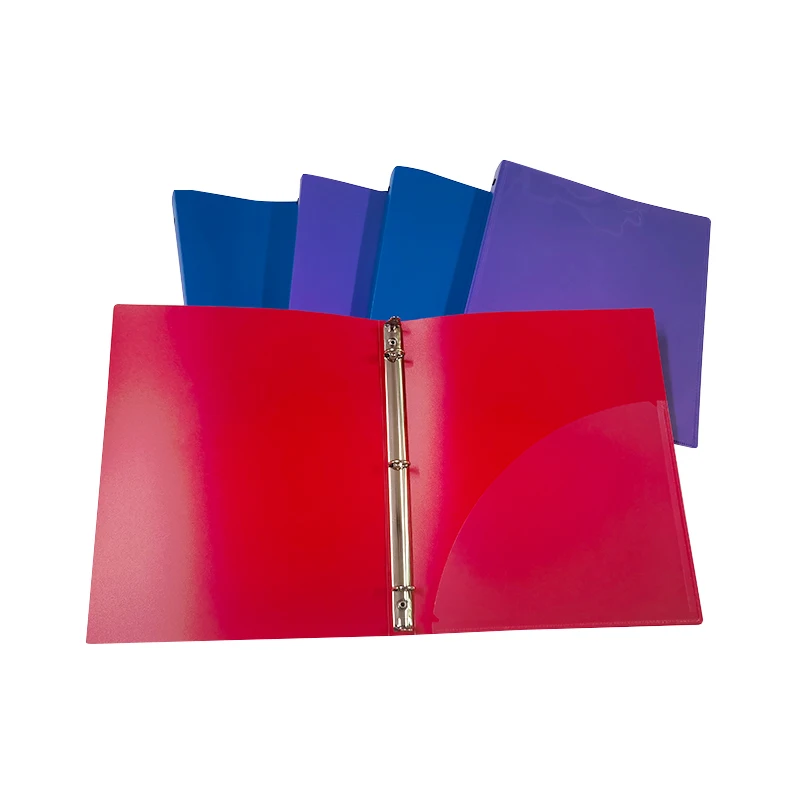 Factory Supply Custom Logo 1 Inch 3 Ring Binder File Folder PP Foam Plastic Office Filing Various Sizes Loose Leaf 3D Binder