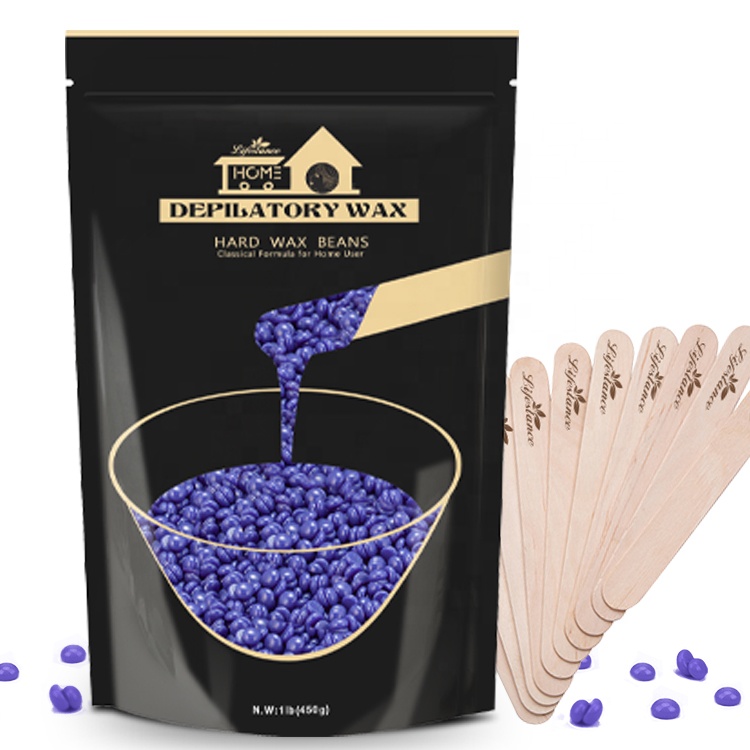 Lifestance 100 г розовый воск для удаления волос на лице с деревянными восковыми палочками домашнего воскового