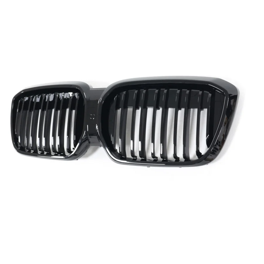 TIYPEOR Car Gloss Black Double Slats 3 Colors Grill Bumper Kidney Mesh Grille for Bmw IX3 2020-2023