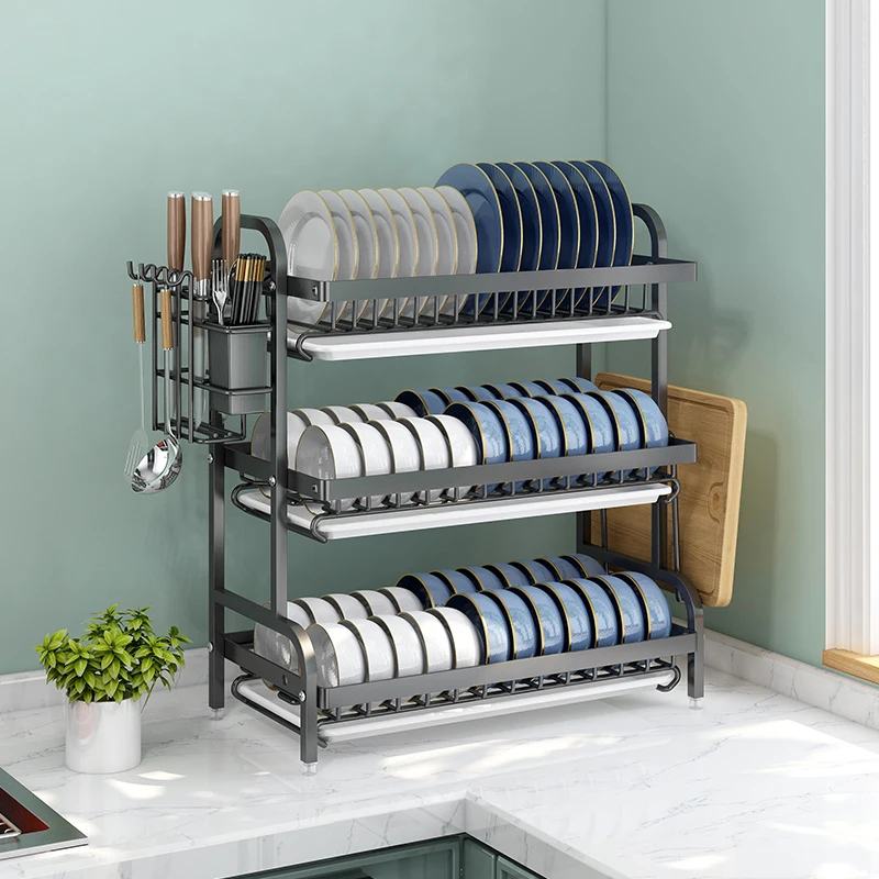 Clean Dish Storage Rack Kitchen Shelf Dish Dish Storage Rack Drain Rack Household ...