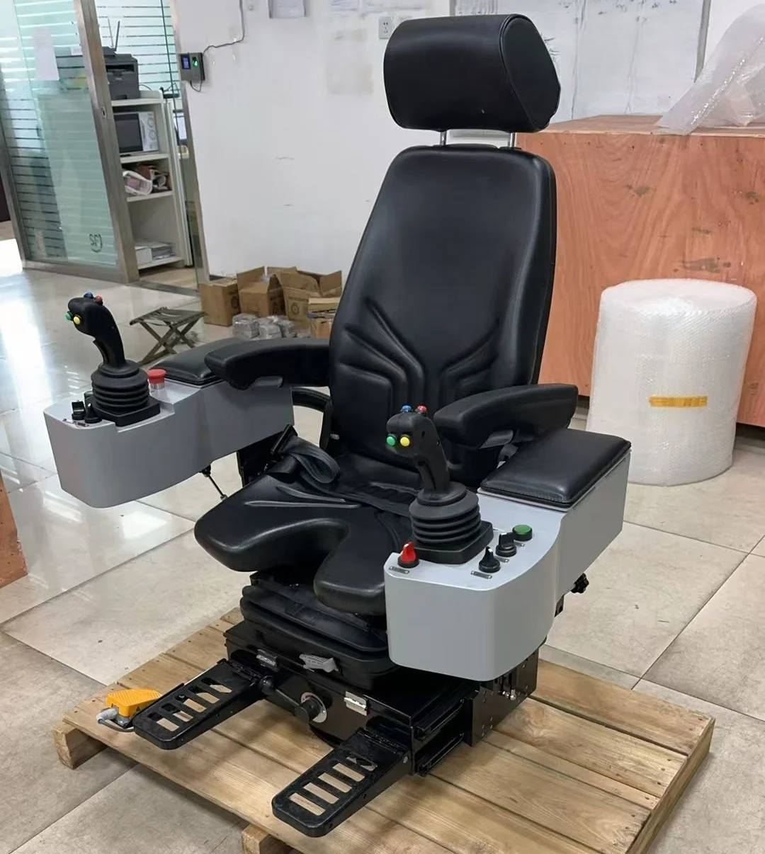 Adjustable Customization Crane Cab Operator Seat Console Unit  China Design Construction Machinery Parts