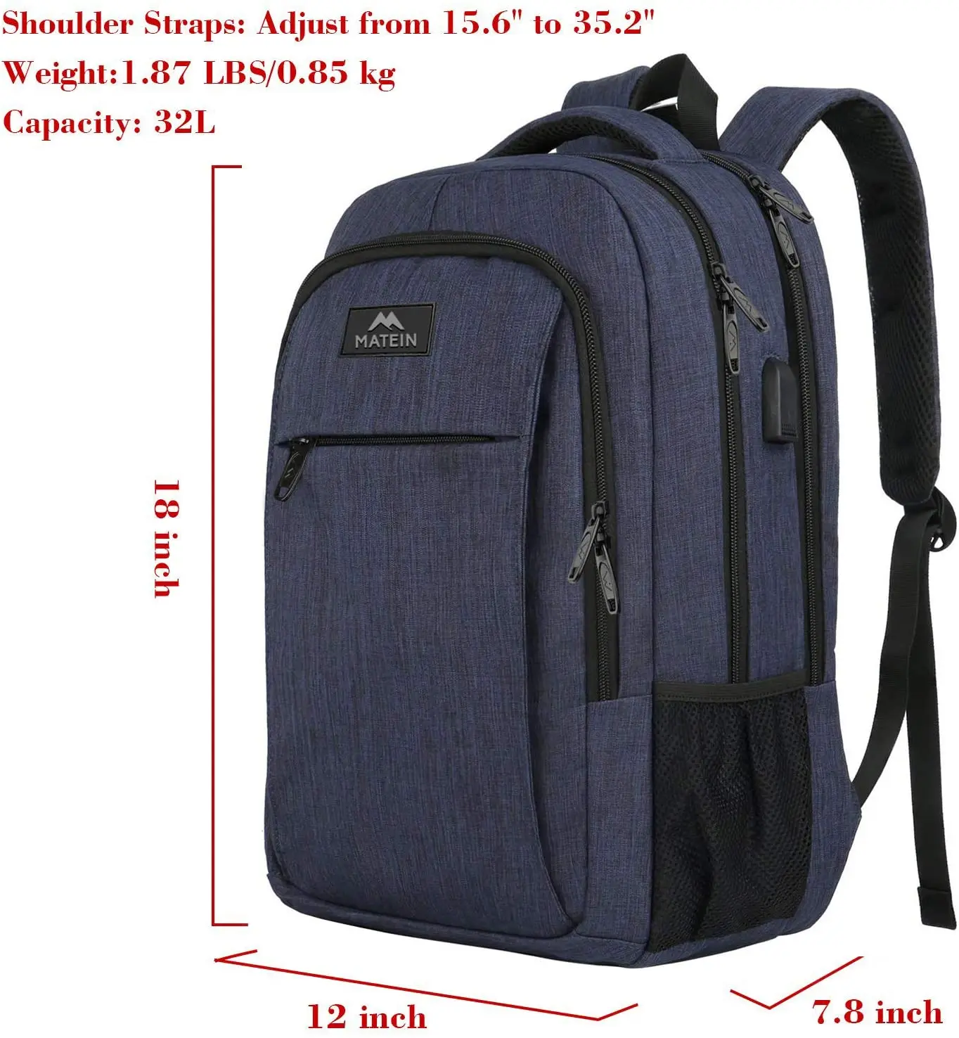 Matein Large Laptop Backpack 18 MATEIN Business Laptop Backpack
