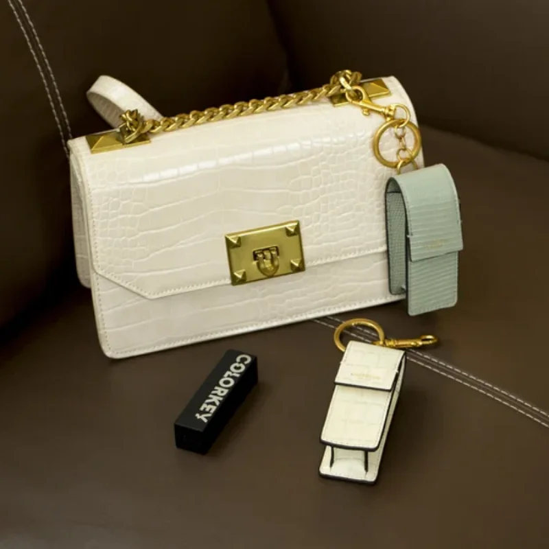 Fashion Cosmetic Case PU Leather Hasps Closure Lipstick Lip Balm