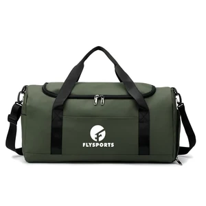 Custom Printing Logo Travel Luggage Duffel Bag for Men Waterproof Functional Weekend Sport Gym Bag With Shoe Compartment