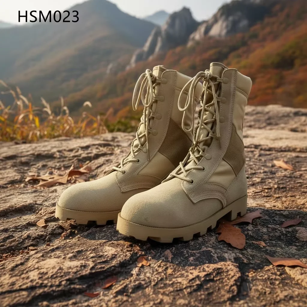 SX,Disaster Relief Tear Stop Suede Leather Marching Boots Harsh Condition Peak Ascent Auti-wind&sand Desert Boots HSM023