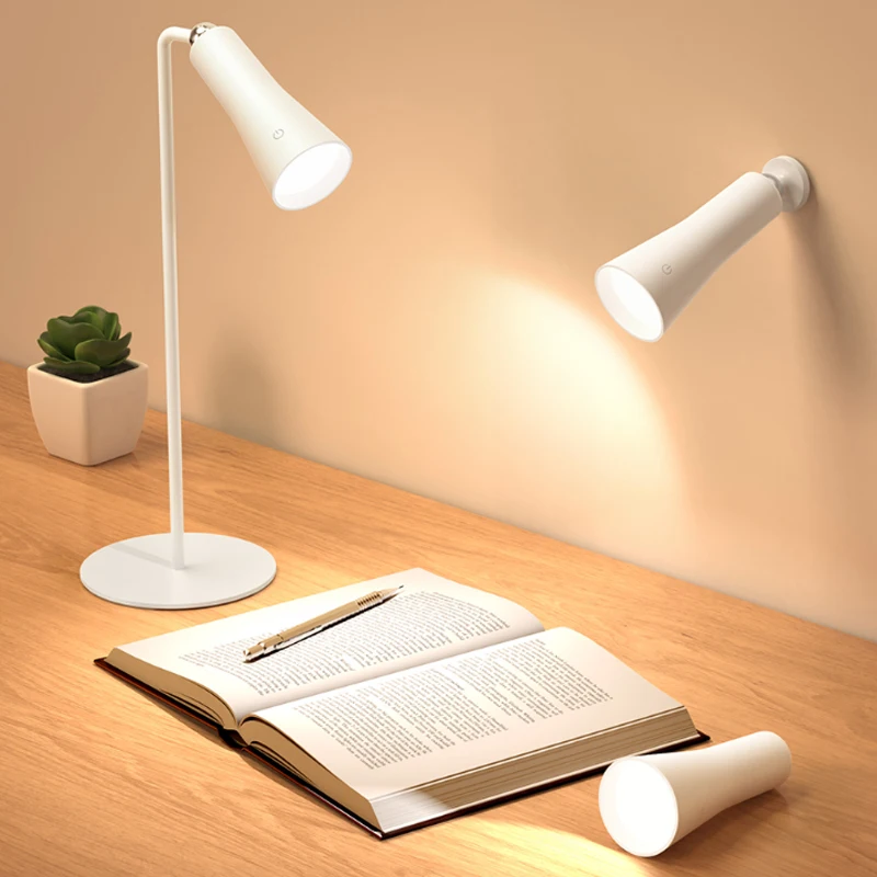 Hot Selling Touch Study Reading Light Removable Clip Cordless Table Lamp Multifunction Rechargeable Led Desk Lamp Flashlight 30