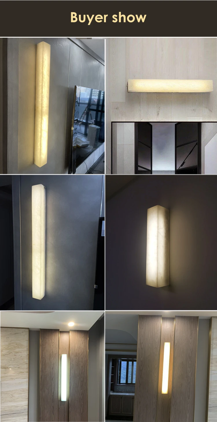 Nordic luxury simple design makeup white marble square vanity decorative mirror led light for bathroom