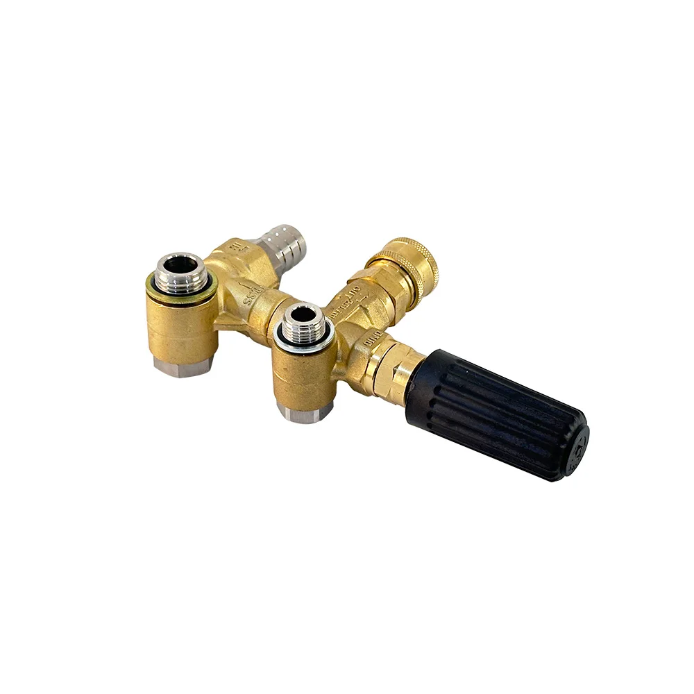Bypass Regulating Valve 3625psi Flow 25L/min High Pressure Washer Adjustable Pressure Regulator