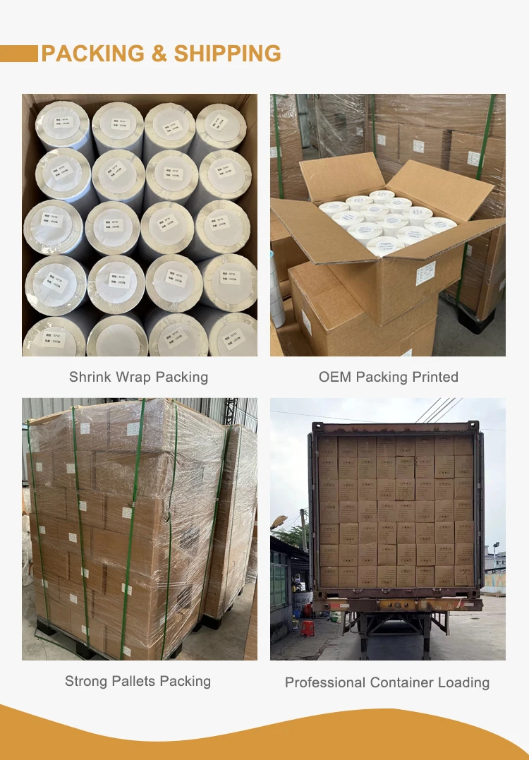 Thermal Label Roll Customized 4*6 Thermal Paper Self-adhesive Label for Logistics Transportation Label factory