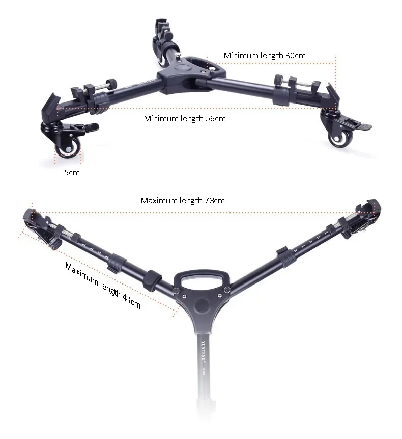 Yunteng YT-900 Tripod Dolly - Stable and Versatile Solutions Yunteng YT-900 Tripod Dolly - Stable and Versatile Solutions