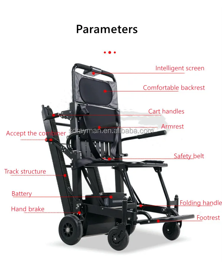 High Quality Chargeable Electric Stair Climbing Chair Stair Climbing