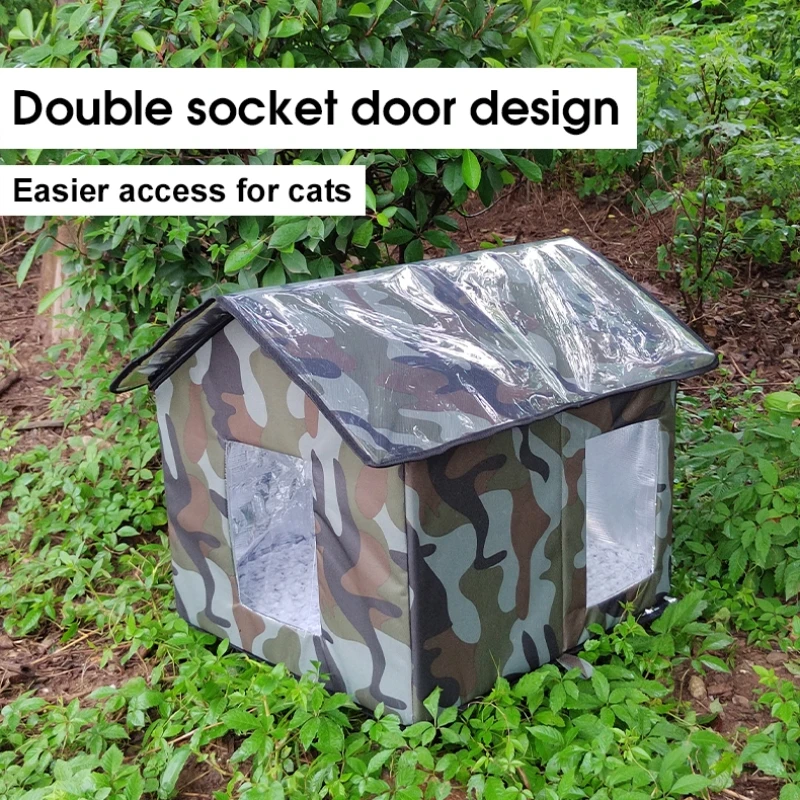 product premium customizable outdoor pet heated shelter factory durable and waterproof oxford fabric for community cats-51